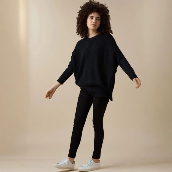 Vetta convertible capsule S The Waffle V-Neck Oversized Sweater cardigan organic - Picture 2 of 11